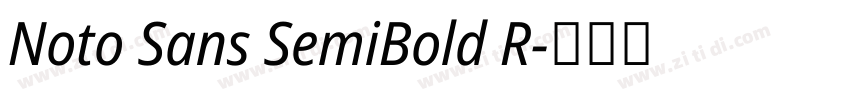 Noto Sans SemiBold R字体转换